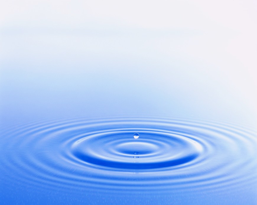 Drop of Water Creating Ripples