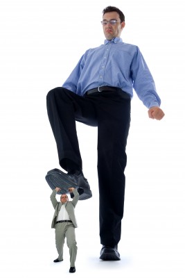 Big-guy-stepping-on-little-guy